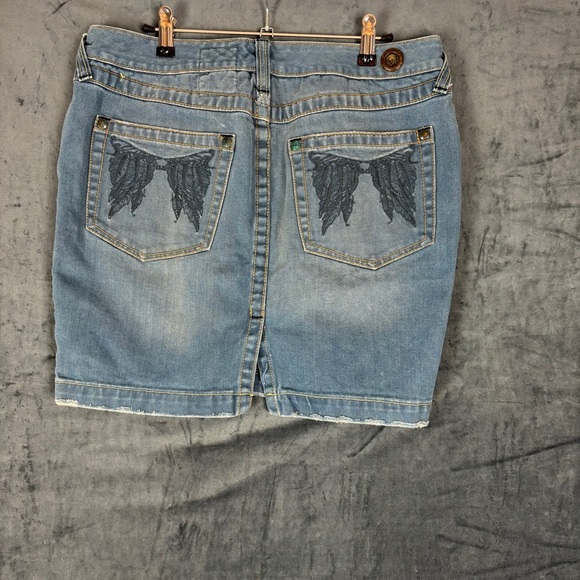 Free People Dresses & Skirts - Free People Denim Mini Skirt with embroidery on pockets and detailing throughout